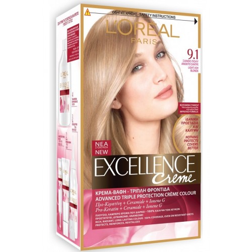 L'Oreal Excellence Creme No9.1 Ξανθό Πολύ Ανοιχτό Σαντρέ
